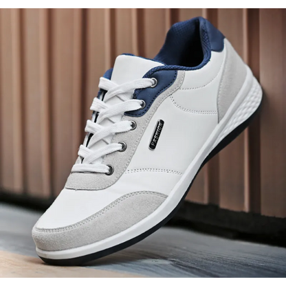 Lace-Up Microfiber Leather Men’s Sneakers