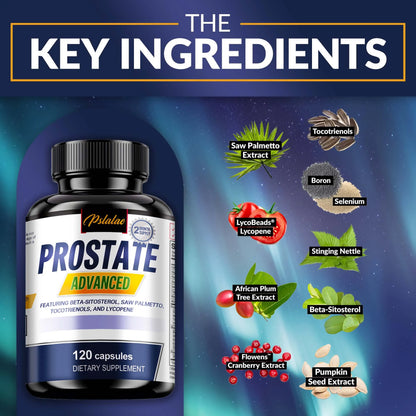 Prostate Capsules - Contains Saw Palmetto to Reduce Bathroom Trips and Relieve Bladder - 120 Capsules