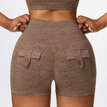 High Waist Pocket Yoga Shorts