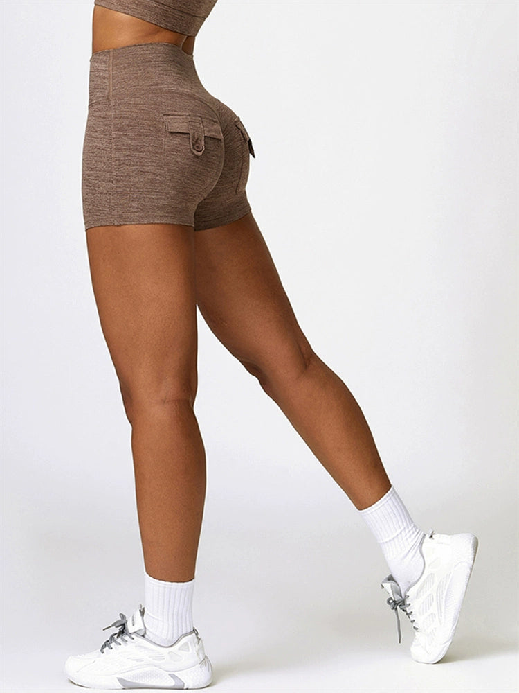 High Waist Pocket Yoga Shorts