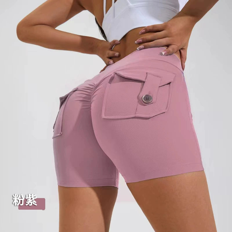 High Waist Pocket Yoga Shorts