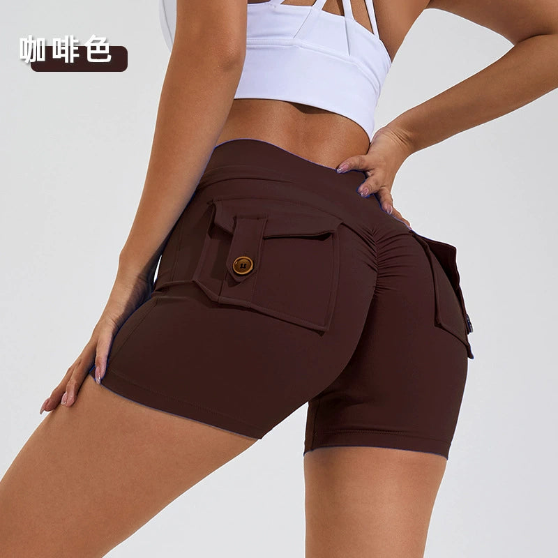 High Waist Pocket Yoga Shorts