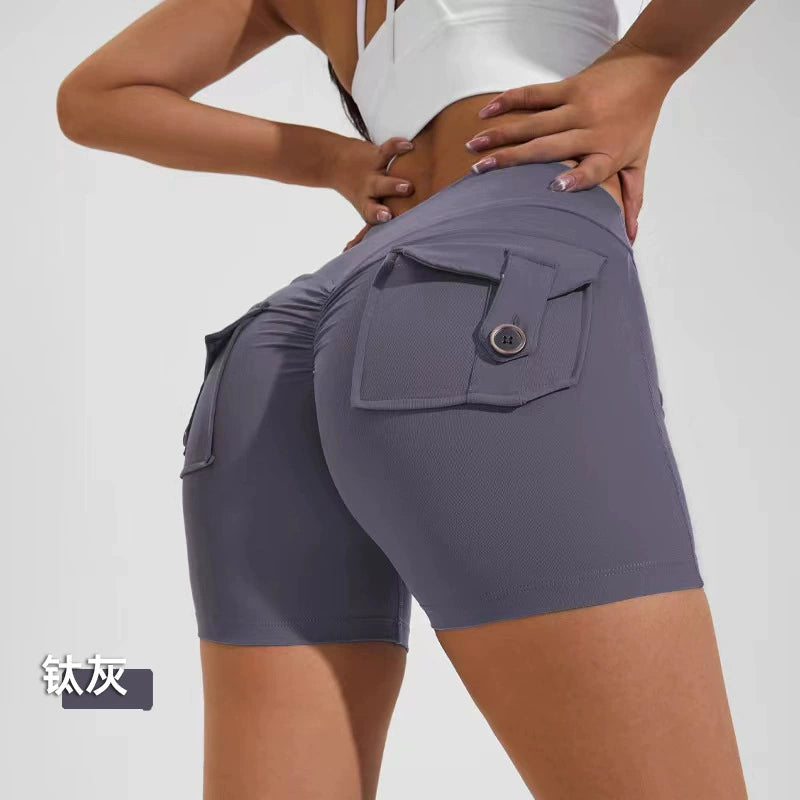 High Waist Pocket Yoga Shorts