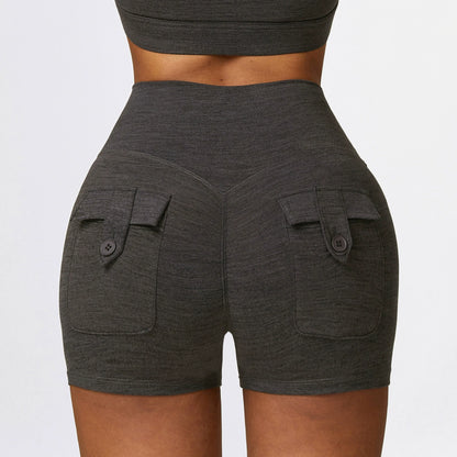 High Waist Pocket Yoga Shorts