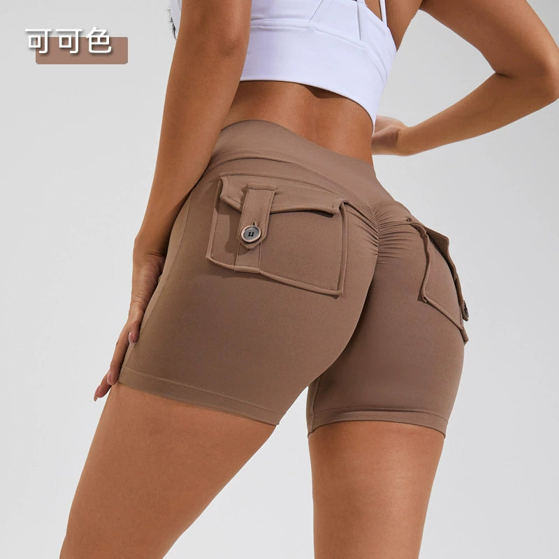 High Waist Pocket Yoga Shorts