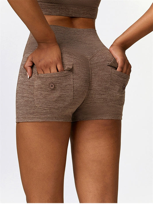 High Waist Pocket Yoga Shorts