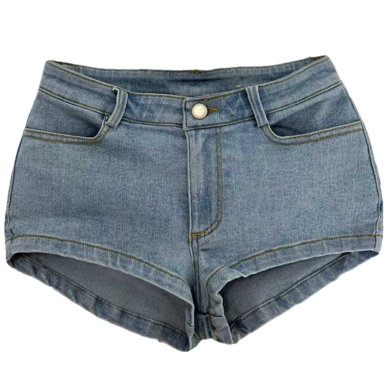 Low Waist Denim Shorts