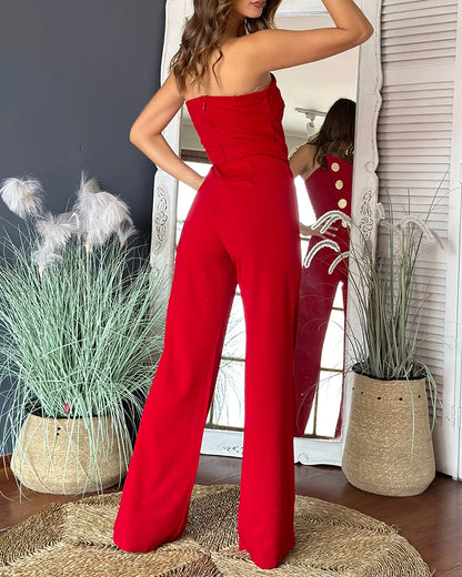 Elegant Strapless Jumpsuit