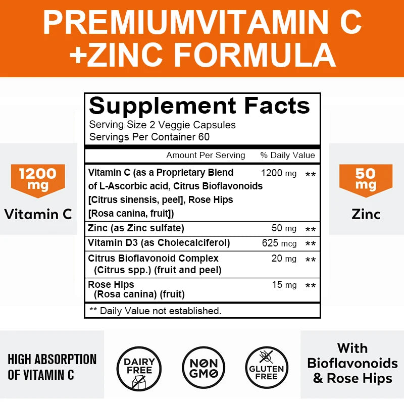 Taoters Vitamin C + Zinc Supplement