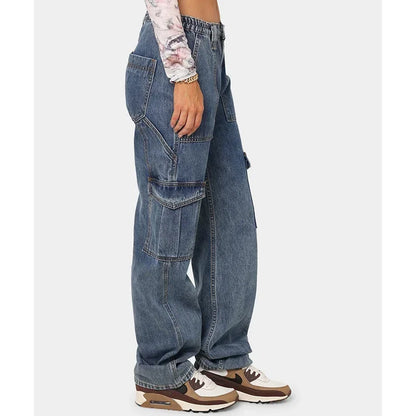 High Waist Cargo Jeans