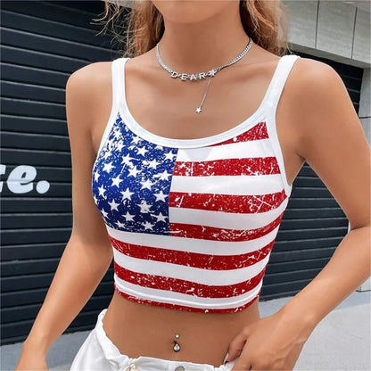 USA Flag Crop Top