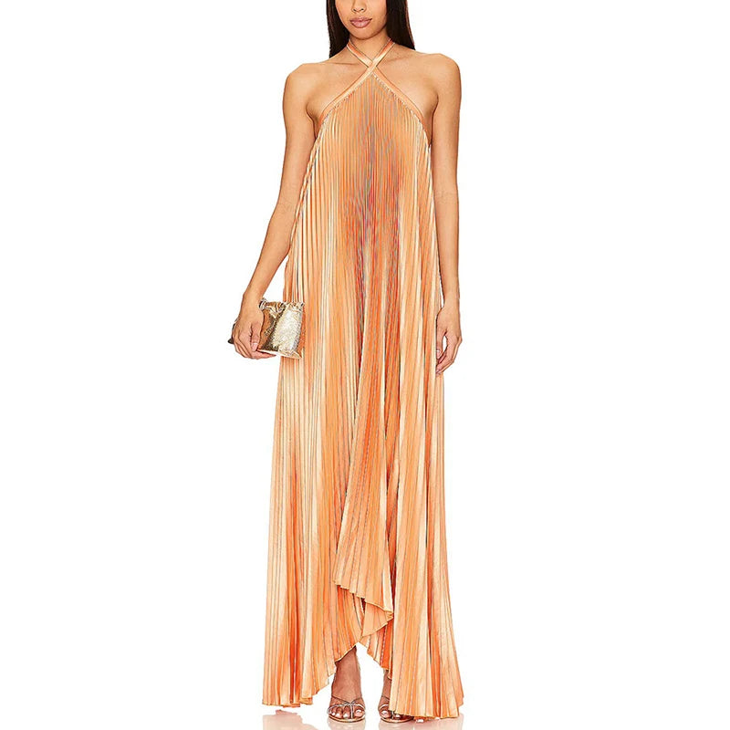 Pleated Long Dress