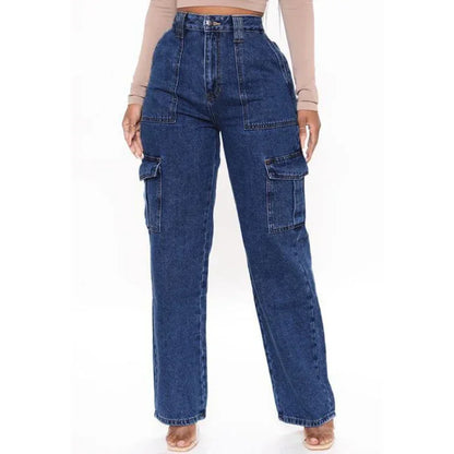 High Waist Cargo Jeans