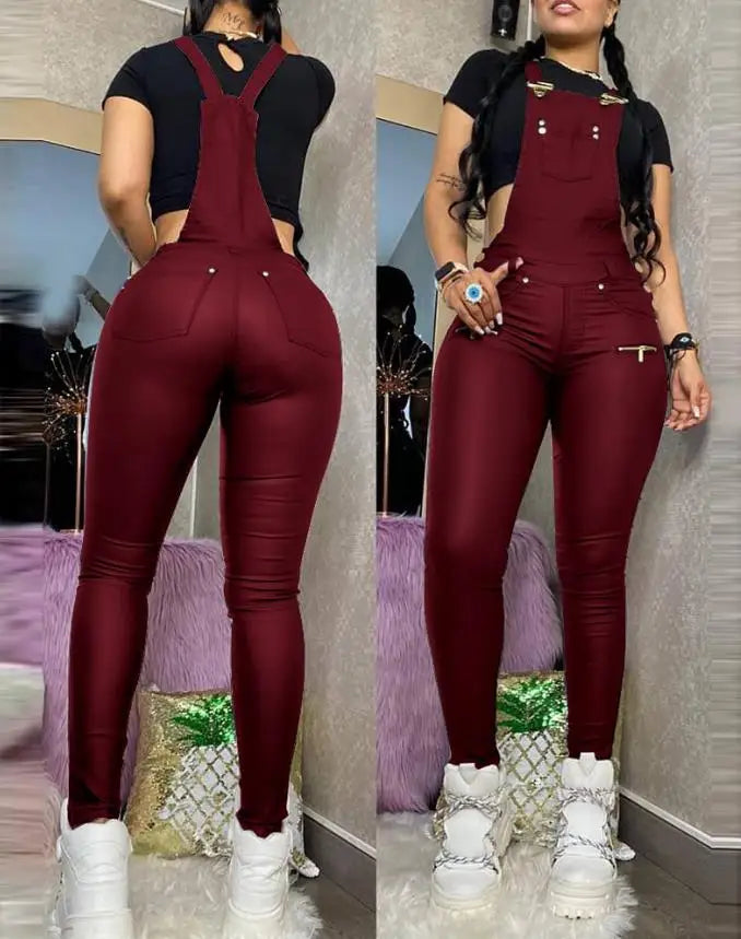 Elegant Style Skinny Jumpsuit