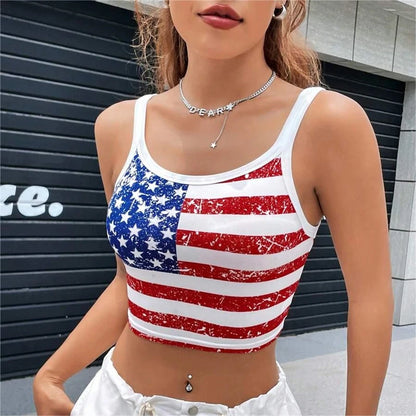 USA Flag Crop Top