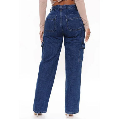 High Waist Cargo Jeans