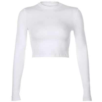 Long Sleeve Crop Top T-Shirt