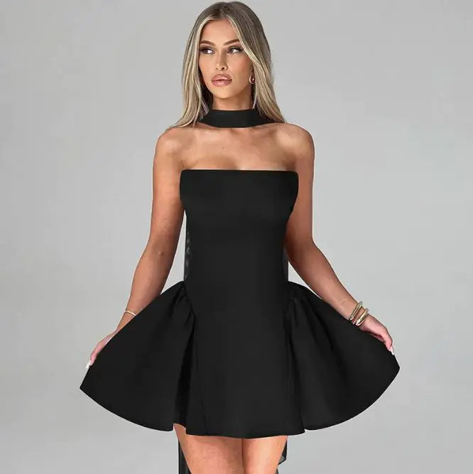 Tube Top With Back Zipper Short Dress