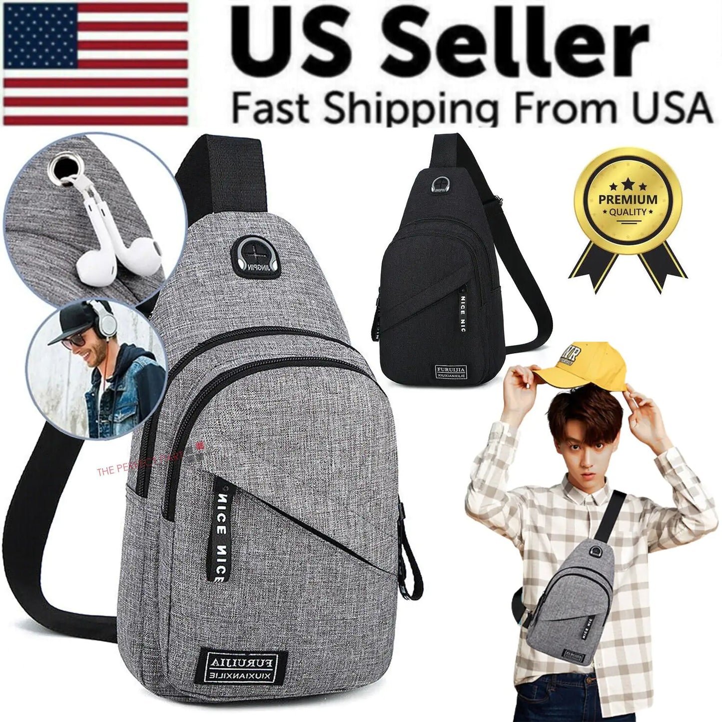 Men Women Sling Bag