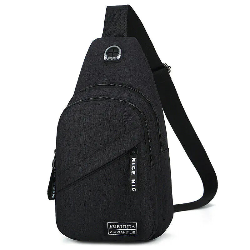 Riñonera tipo bandolera para hombre y mujer, para el pecho, para viajes, deportes, mochila de hombro