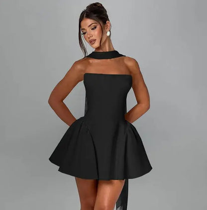 Tube Top With Back Zipper Short Dress