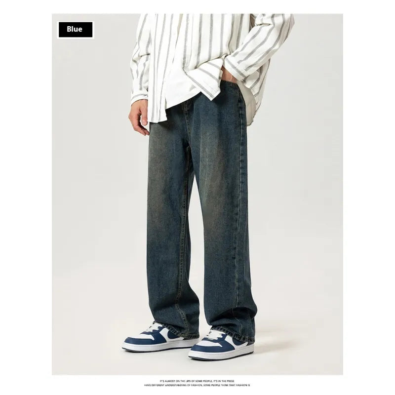 Men's Wide Leg Leisure Jeans